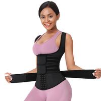FeelinGirl Plus Size Waist Trainer Vest With 3 Rows of Eye and Hook Compression Cotton Shapewear Womenswear  Comfort Straps m...