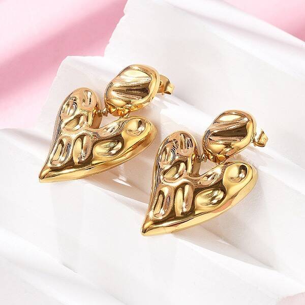 304 Stainless Steel Dangle Stud Earrings