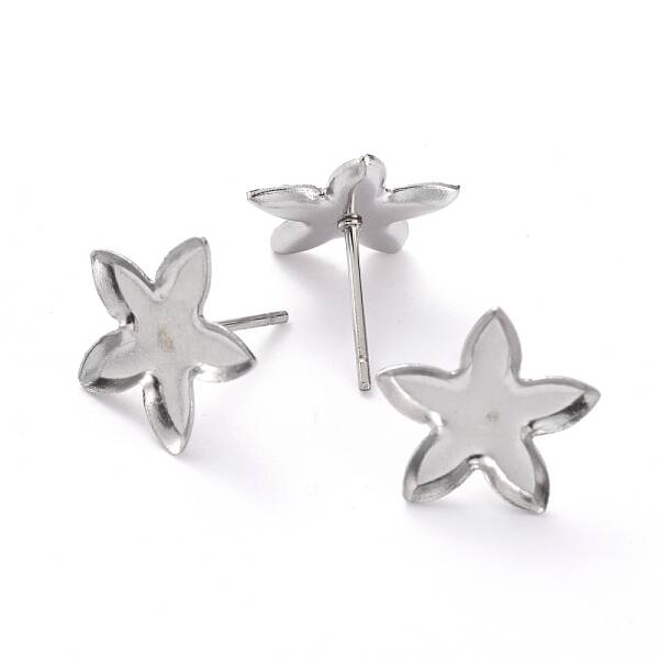 Non-Tarnish 304 Stainless Steel Stud Earring Settings