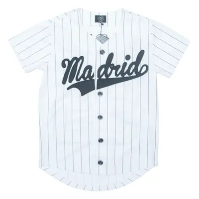 MADRID DESIGNS Baseball Womens Jersey White V-Neck S