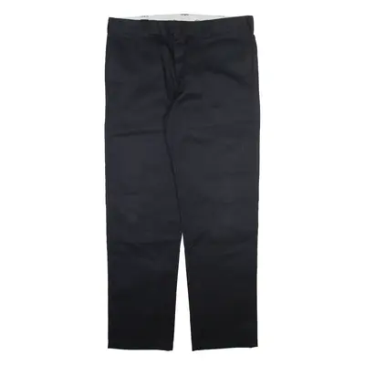 DICKIES Mens Trousers Black Slim Straight W38 L34