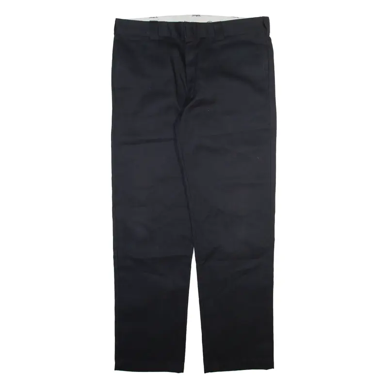 DICKIES Mens Trousers Black Slim Straight W38 L34