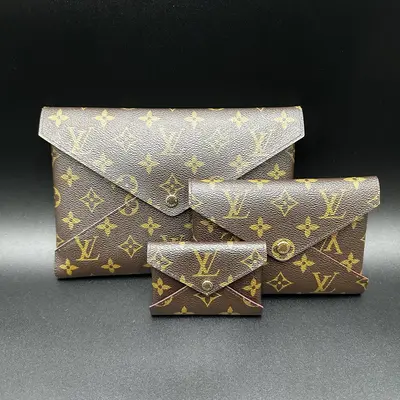 Pre-owned Louis Vuitton Leather Pochette Monogram Canvas Kirigami Set