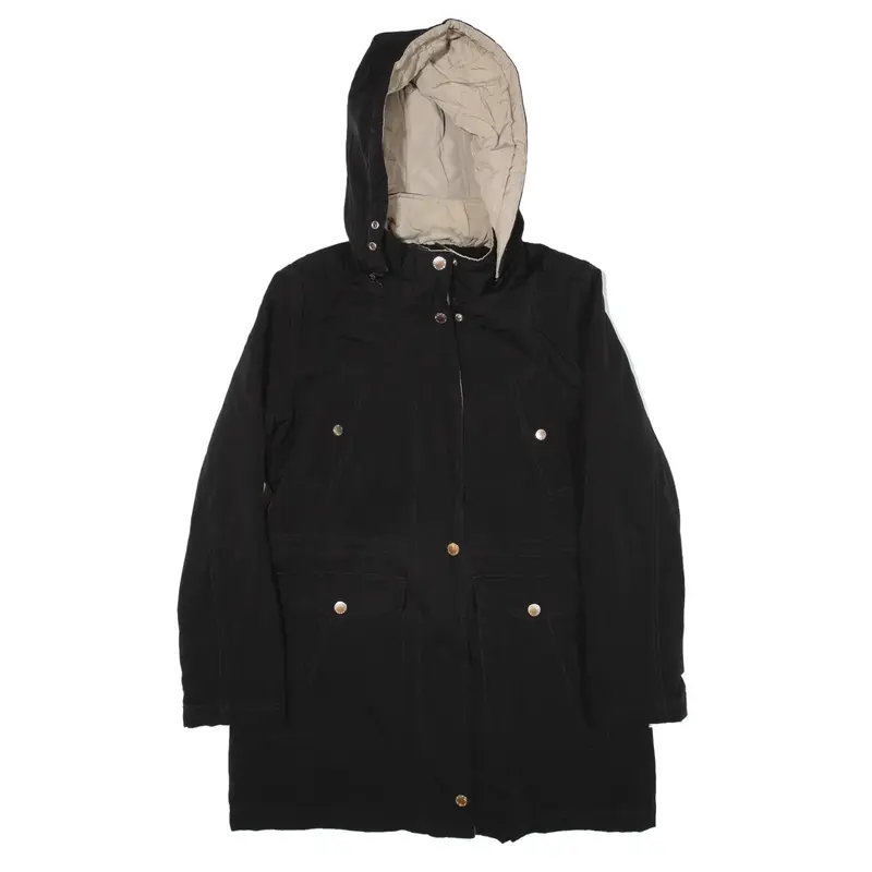 NAUTICA Insulated Parka Jacket Black Womens M