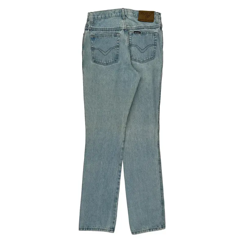 Bike Blues, Made In Usa Harley Davidson Jeans - 30W UK 12 Light Wash Cotton