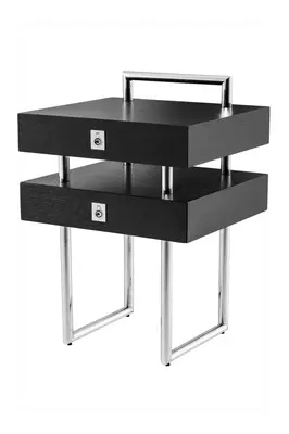 Black Wood Side Table | Eichholtz Bedini