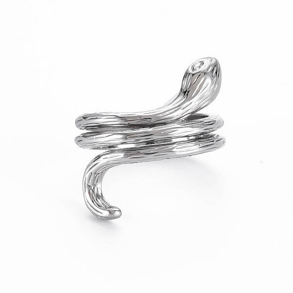 Snake Shape Rack Plating Alloy Cuff Rings
