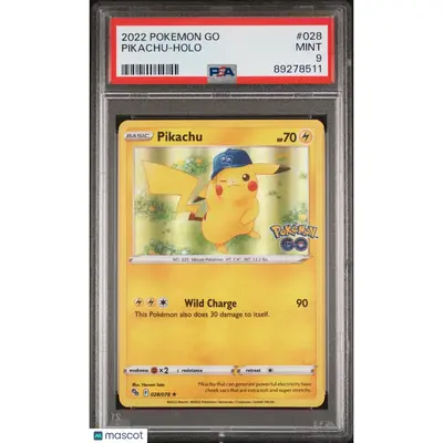 PSA 2022 Pokémon GO TCG Pikachu #028 9 Graded Card