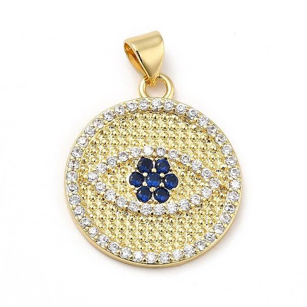 Brass Micro Pave Cubic Zirconia Pendants