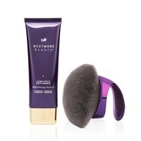 Westmore Beauty Body Coverage Perfector 3.5oz + X-Large Buffer Brush -  Flawless Body Makeup, Concealer for Scars, Spots, Vei...