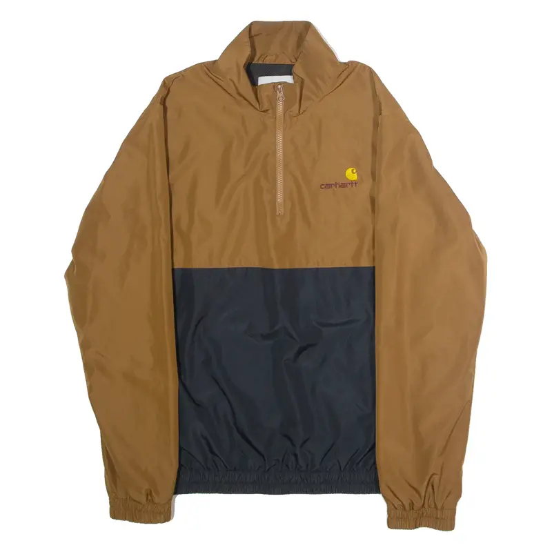 CARHARTT WIP Squad Mens Pullover Jacket Brown Colourblock L