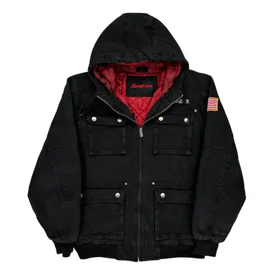 Snap On Jacket - Large Black Cotton | Size: large