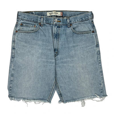505 Levis Denim Shorts - 36W 10L Light Wash Cotton