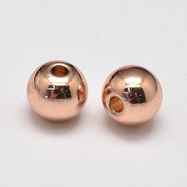 Rack Plating Brass Round Spacer Beads