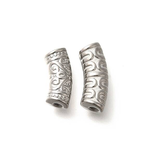 304 Stainless Steel Curved Tube Beads