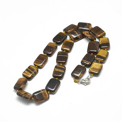 Natural Tiger Eye Beaded Necklaces