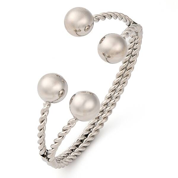 Round Balls Brass Cuff Bangles for Women