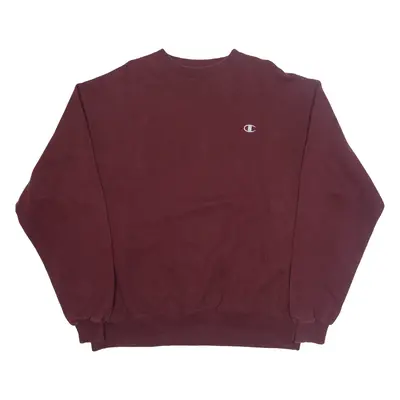CHAMPION Mens Sweatshirt Maroon XL