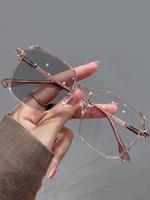 Summer Simple Square Frame Anti Blue Light Eyeglasses, Back To School for Work, Daily Clothing Decor, Unisex Glasses Accessor...