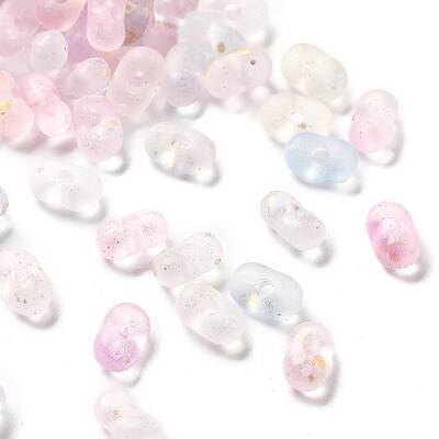 Gradient Color Transparent Frosted Acrylic Beads