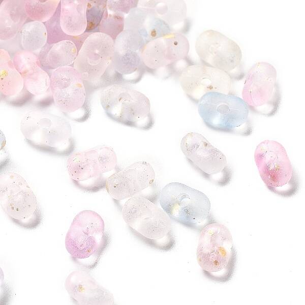 Gradient Color Transparent Frosted Acrylic Beads