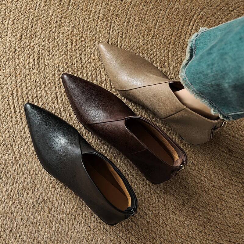 CHIKO Aerilyn Pointy Toe Kitten Heels Ankle Boots