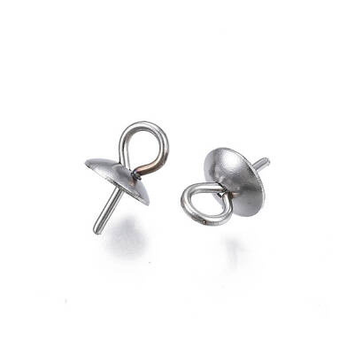 Non-Tarnish 304 Stainless Steel Cup Peg Bails Pendants