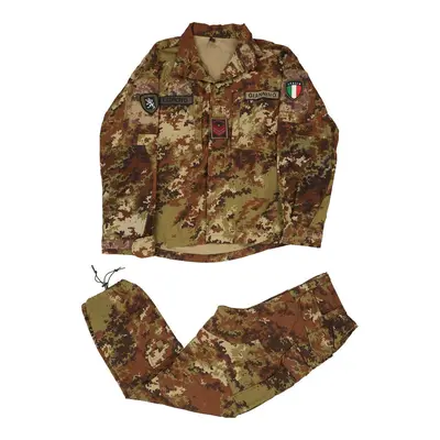 Italian Army Unbranded Camo Co-Ord - Large Green Cotton