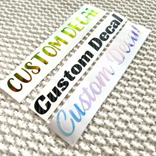 Custom Text Vinyl Decal 9x2 inch Personalized Car Decal Carbon Fiber Design for Car Lovers Gifts for Him & Her UV & Weather R...