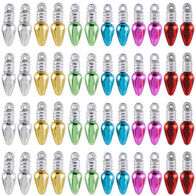 120Pcs 6 Colors Plastic Pendants
