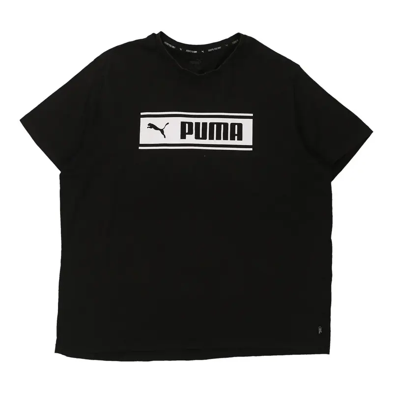 Puma Spellout T-Shirt - 2XL Black Cotton