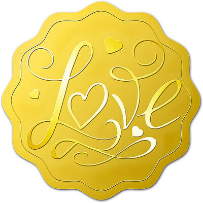 Self Adhesive Gold Foil Embossed Stickers