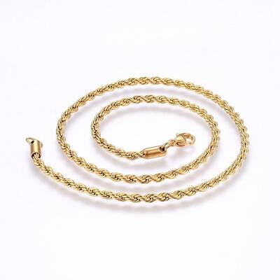 304 Stainless Steel Rope Chain Necklaces
