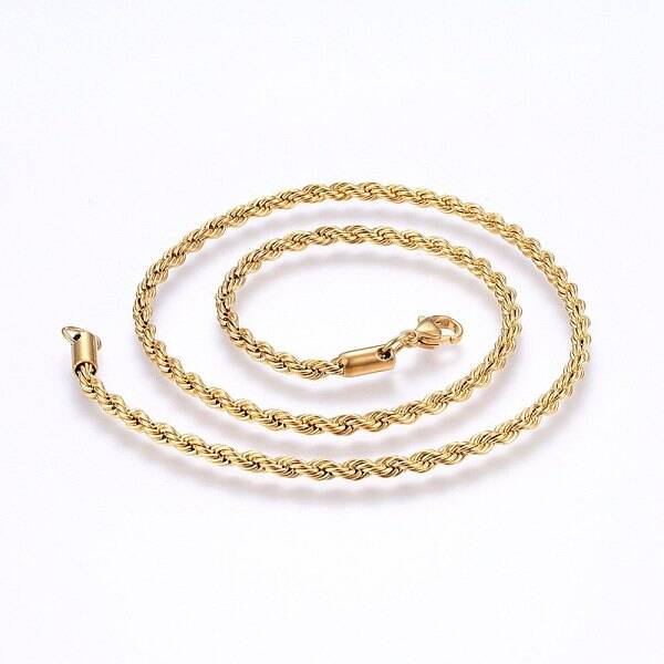 304 Stainless Steel Rope Chain Necklaces