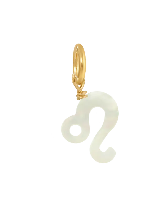 MOP Zodiac Charm | Metal Color: Gold | Sign: Leo