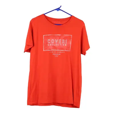 Coveri Spellout T-Shirt - Large Red Cotton