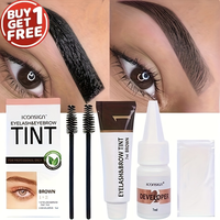 [Buy one get free one]Waterproof , Sweatproof Eyebrow tint -natural shedding eyebrow tint with toolst, suitablefor all skin t...