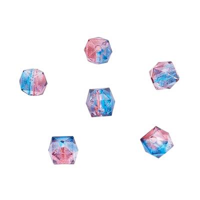 Two Tone Transparent Spray Painted Acrylic Bead