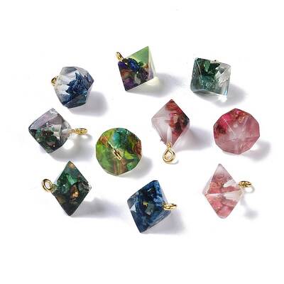 Epoxy Resin Dyed Synthetic Imperial Jasper Pendants