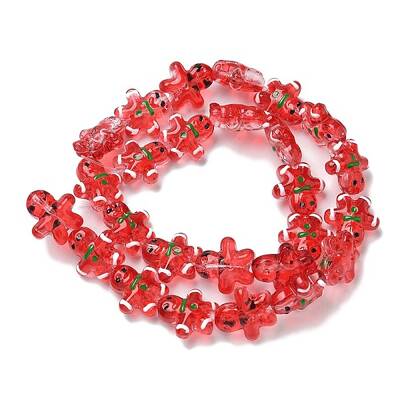 Christmas Handmade Lampwork Beads Strands