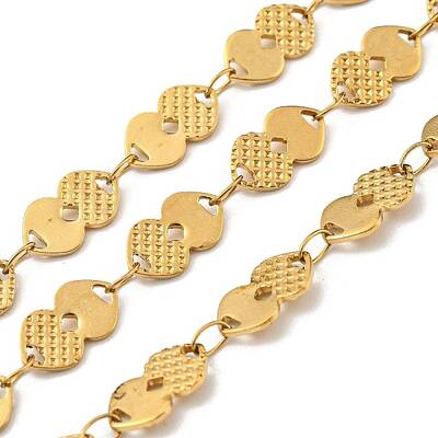 Ion Plating(IP) 304 Stainless Steel Heart Link Chain