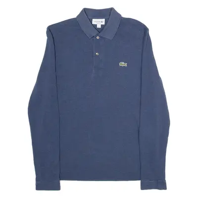 LACOSTE Classic Fit Mens Polo Shirt Blue Long Sleeve S