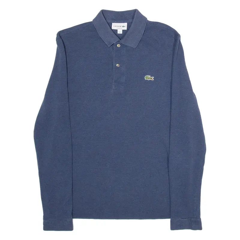 LACOSTE Classic Fit Mens Polo Shirt Blue Long Sleeve S