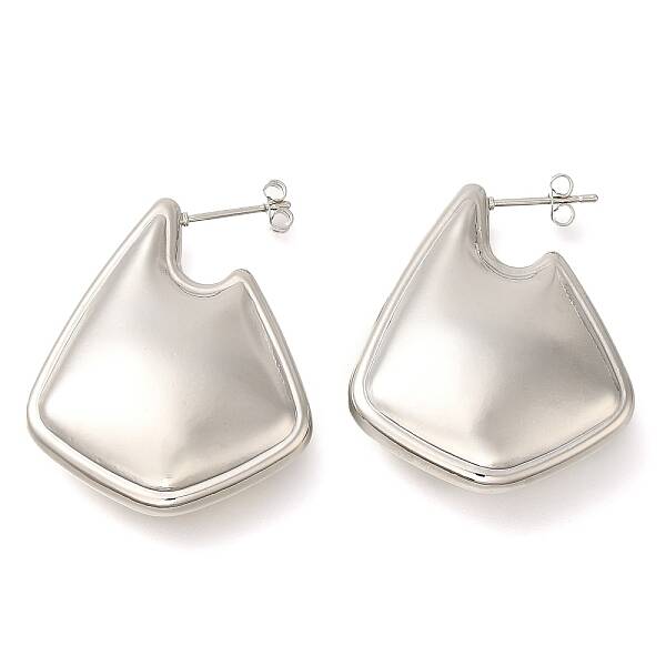 Rack Plating Brass Stud Earrings