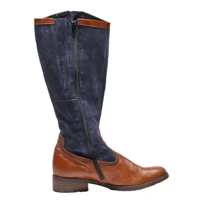 GABOR High Boots Blue Leather Womens UK 5