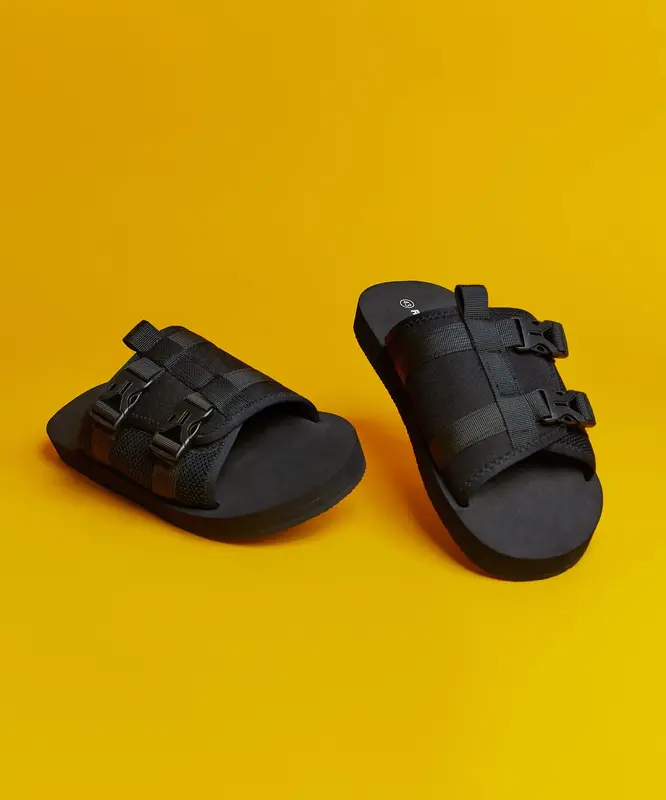Nylon Buckle Platform Slides