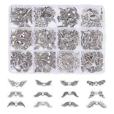180Pcs 12 Styles Tibetan Style Alloy Beads