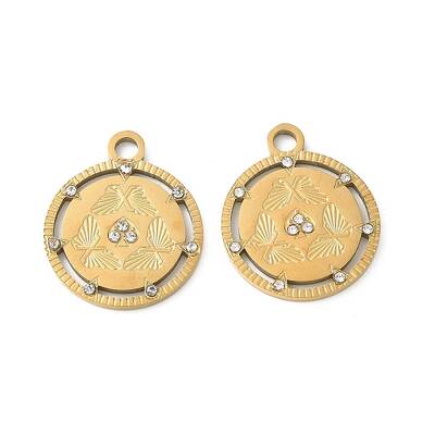 304 Stainless Steel Rhinestone Pendants