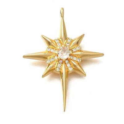 Brass Micro Pave Cubic Zirconia Pendants