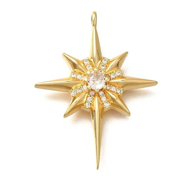 Brass Micro Pave Cubic Zirconia Pendants